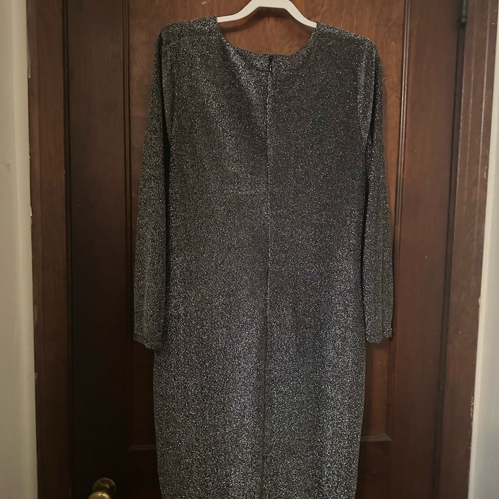 Michael Michael Kors Plus Size Metallic Twist Waist Party Dress 1X - Picture 4 of 6